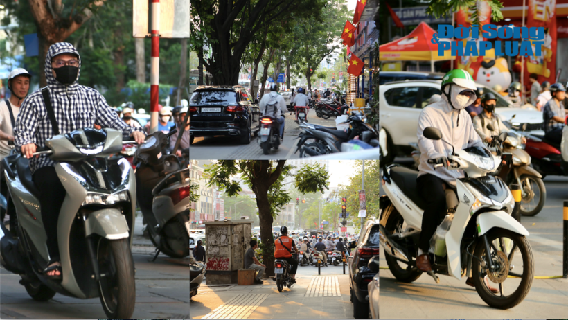 Loạt tài xế ngậm ngùi nhận mức phạt 5 triệu đồng vì đi xe máy lên vỉa hè- Ảnh 4. Loạt tài xế ngậm ngùi nhận mức phạt 5 triệu đồng vì đi xe máy lên vỉa hè- Ảnh 4.