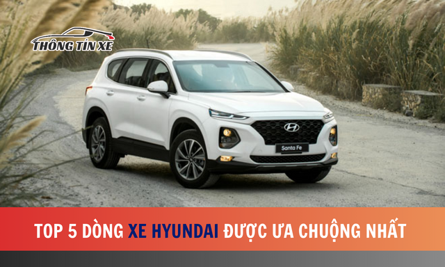 Top 5 dòng xe Hyundai được ưa chuộng nhất năm 2023