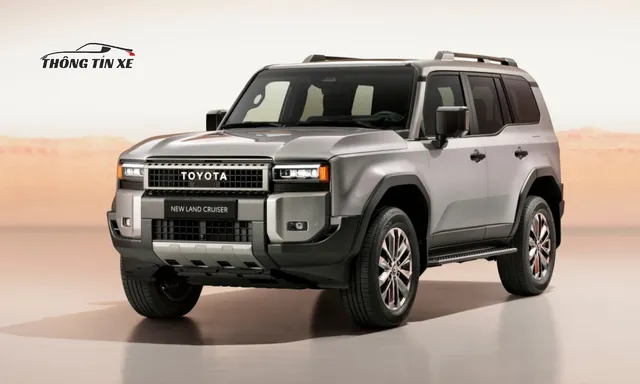 Toyota Land Cruiser 2024 màu xám đẹp mắt với thiết kế mạnh mẽ