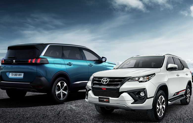 So sánh xe Toyota Fortuner 2020 và Peugeot 5008 2020